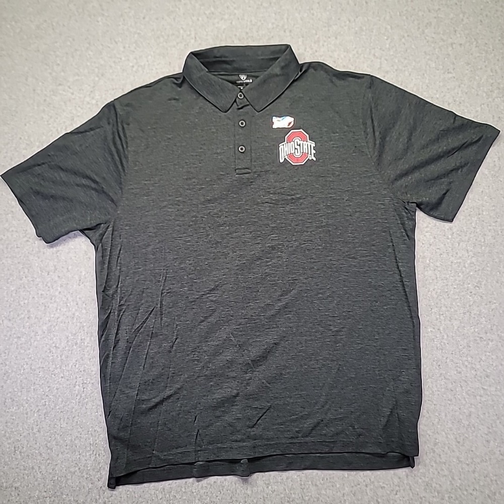 Top of the World Ohio‎ State Buckeyes Polo Mens XL Gray NCAA Football Shirt